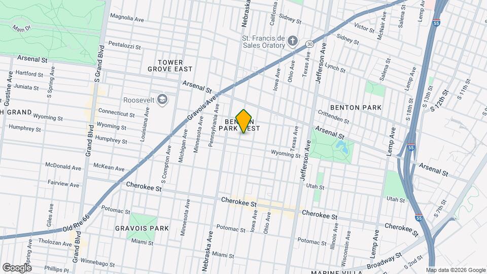 3170 Oregon Ave Map and Location Details