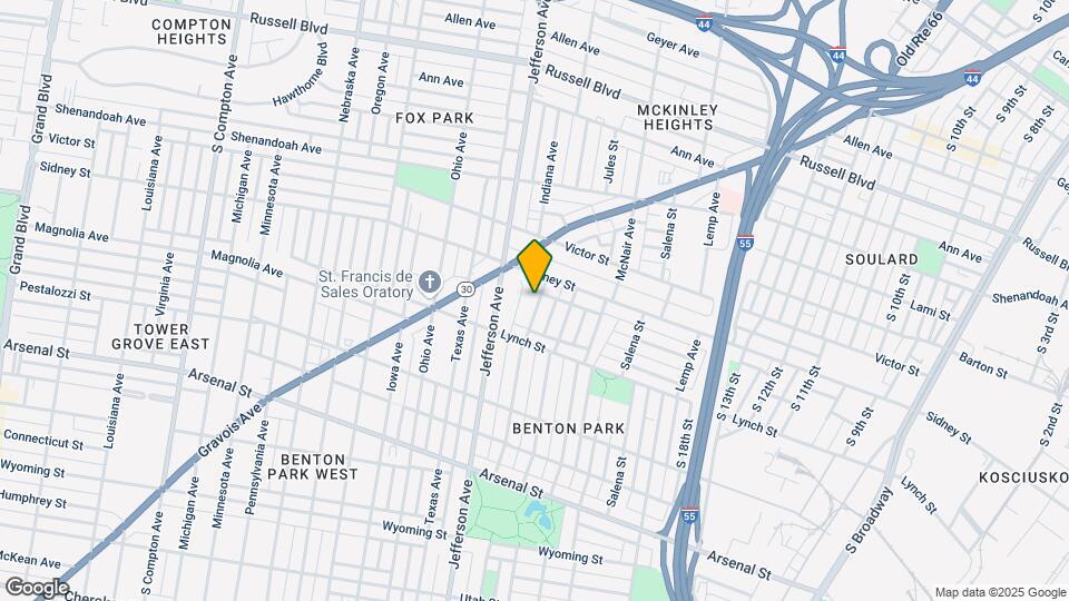Indiana Ave Mapa y Detalles de la Ubicación