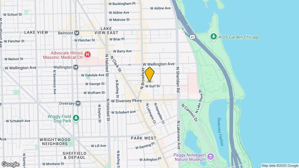 544 W Surf St Map and Location Details
