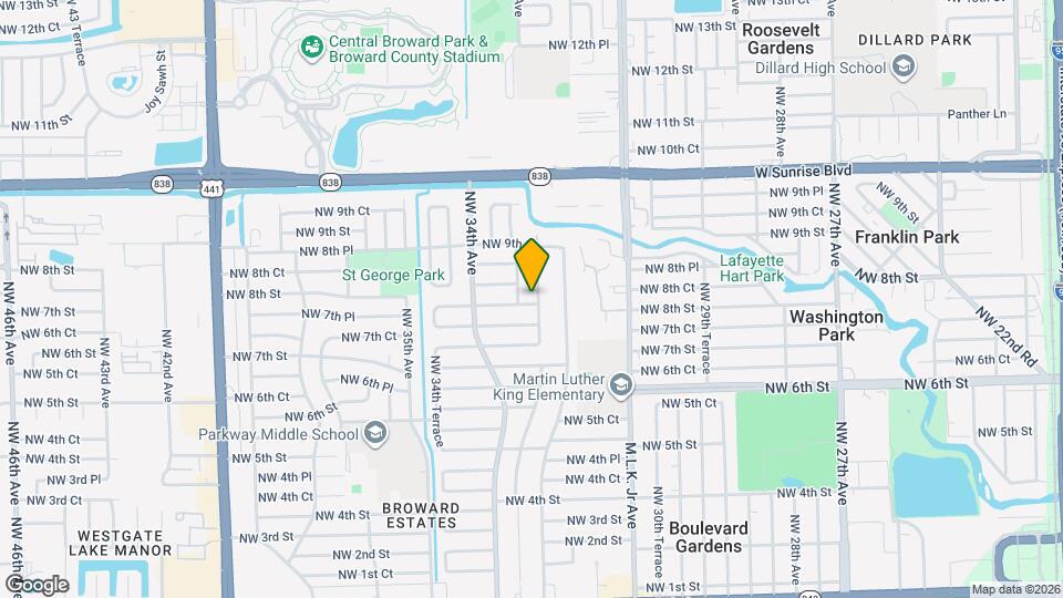 801 NW 33rd Terrace Map and Location Details