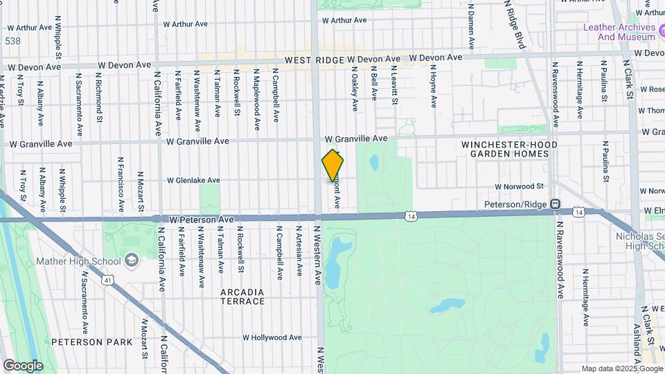 6046 N Claremont Ave Mapa y Detalles de la Ubicación