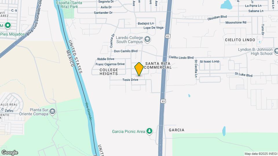 1616 Tesis Drive Map and Location Details