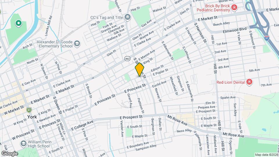 736 Edison St Map and Location Details