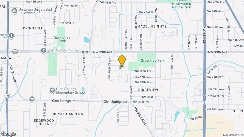 3617 NW 21st Dr Map and Location Details