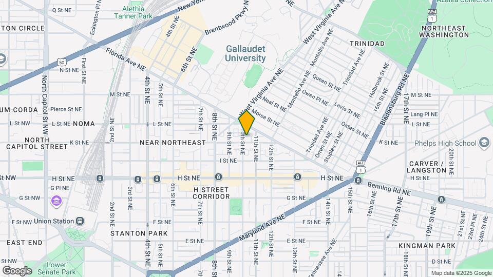 1006 K St NE Map and Location Details