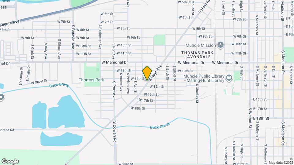 2109 S Hoyt Ave Map and Location Details