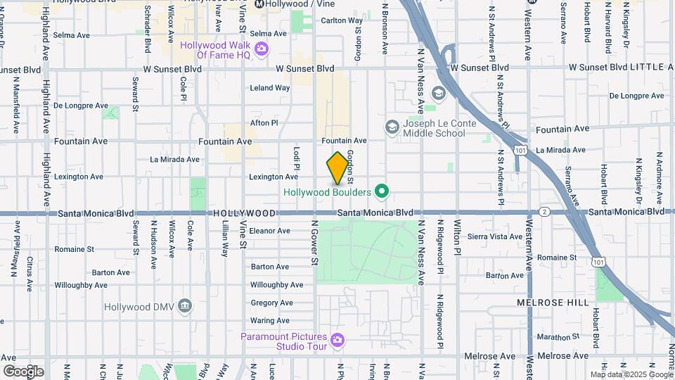 1134 N Beachwood Dr Map and Location Details
