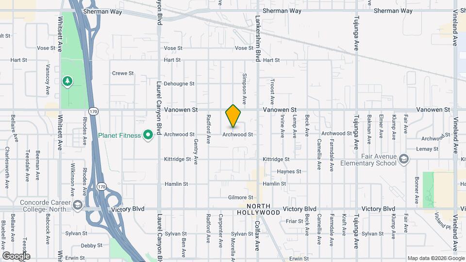 6708 Morella Ave Map and Location Details