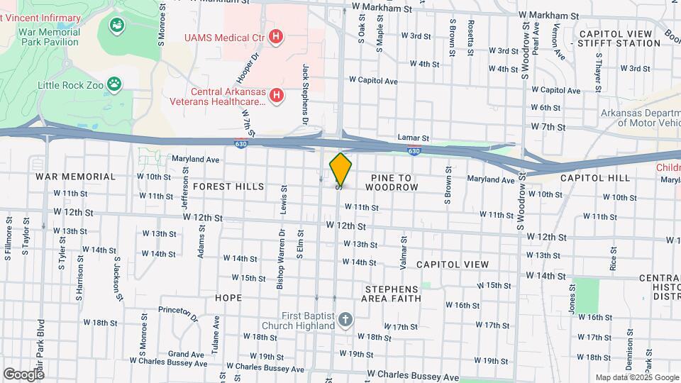 3821 W 10th St Map and Location Details