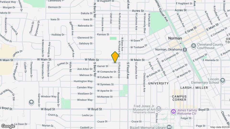 909 Garver St Mapa y Detalles de la Ubicación