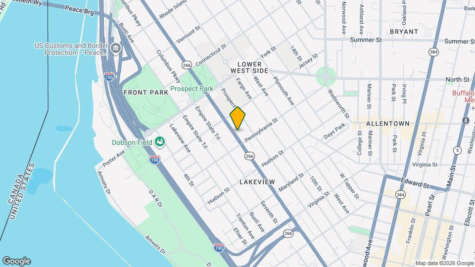 545 Niagara St Map and Location Details
