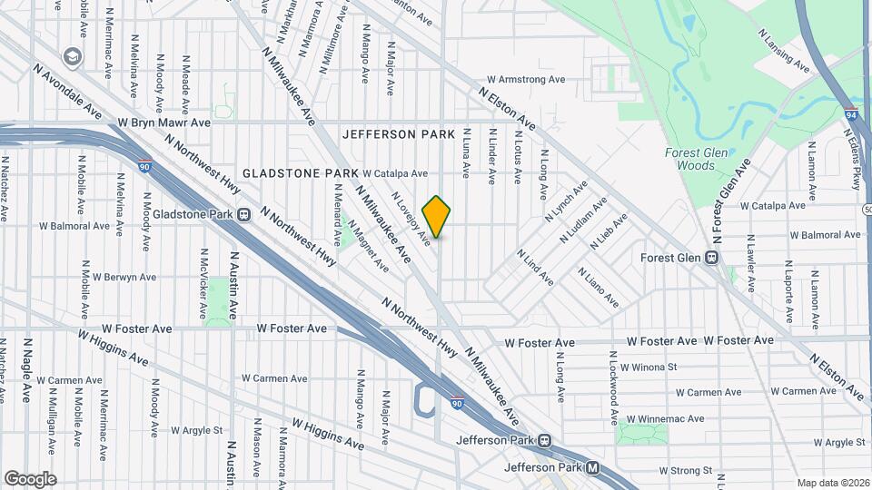 5340 N Central Ave-Unit -2ND Map and Location Details