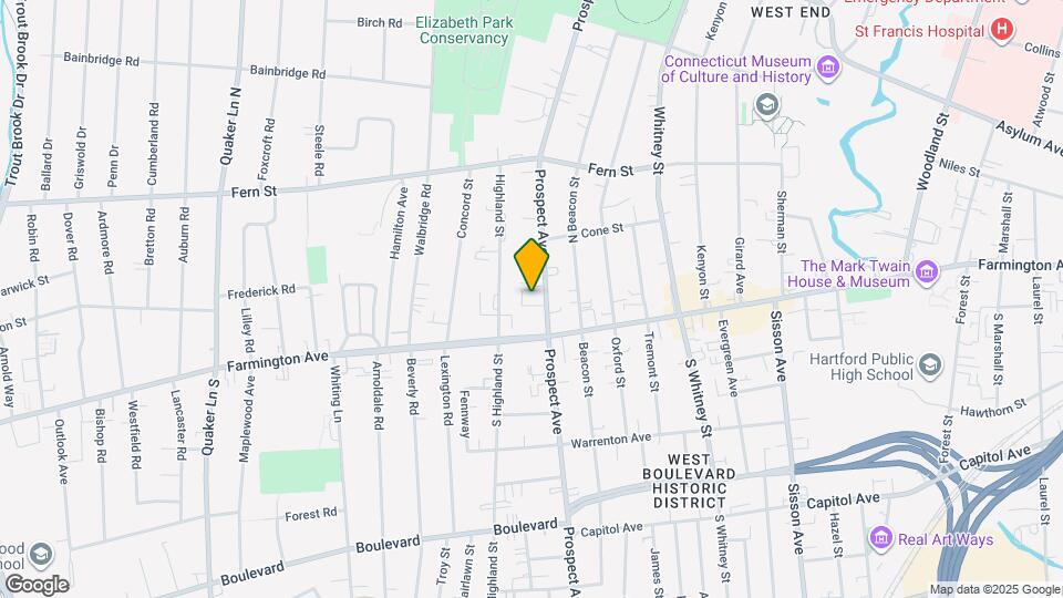 637 Prospect Ave Map and Location Details