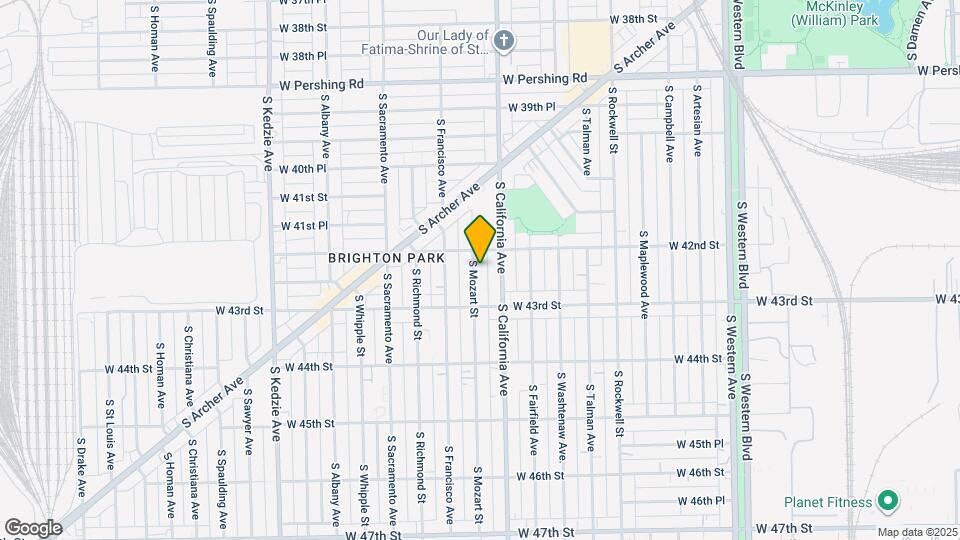 4221 S Mozart St Map and Location Details