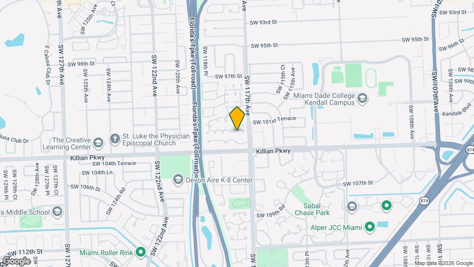 11740 SW 102nd St Map and Location Details