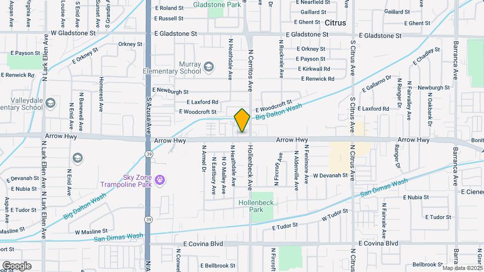 Azusa Arrow Villa Townhomes Map and Location Details