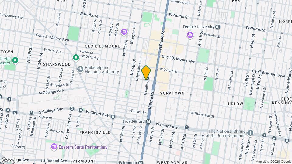 1434 N Carlisle St Map and Location Details