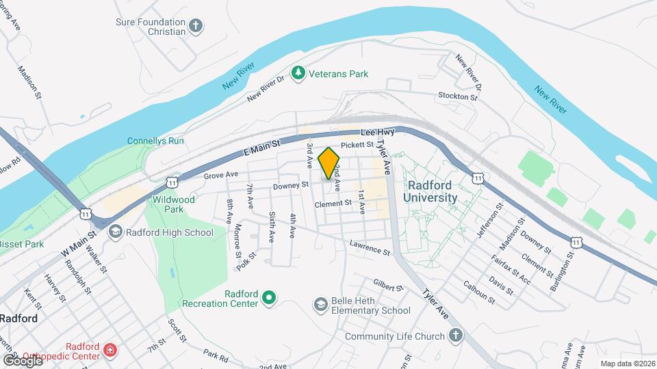 1205 Downey St Map and Location Details