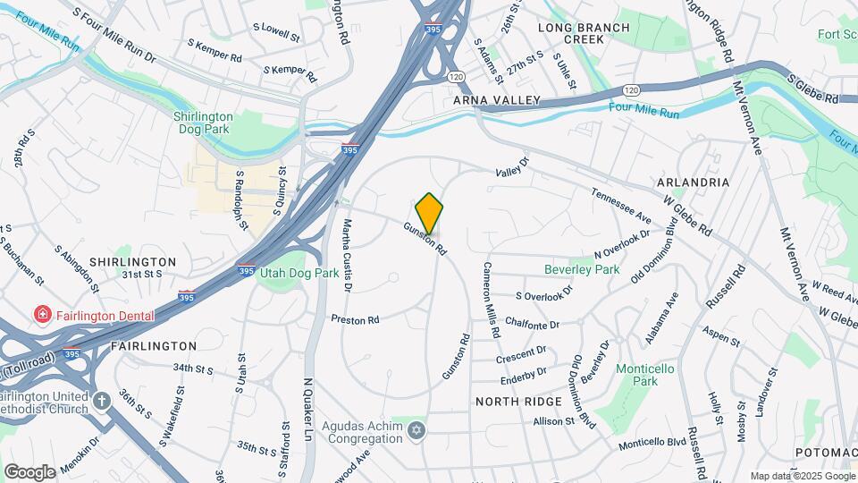3622 Gunston Rd Map and Location Details
