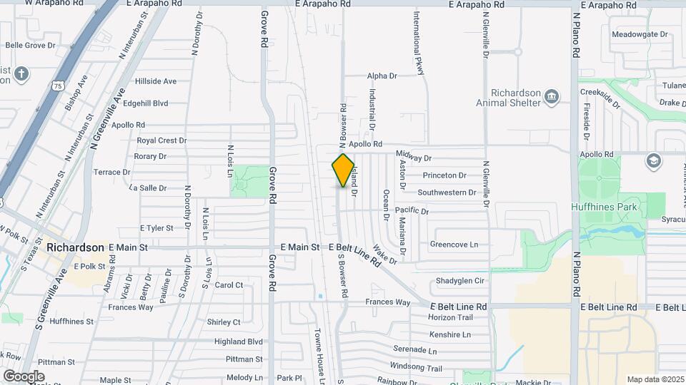 208 N Bowser Rd Map and Location Details