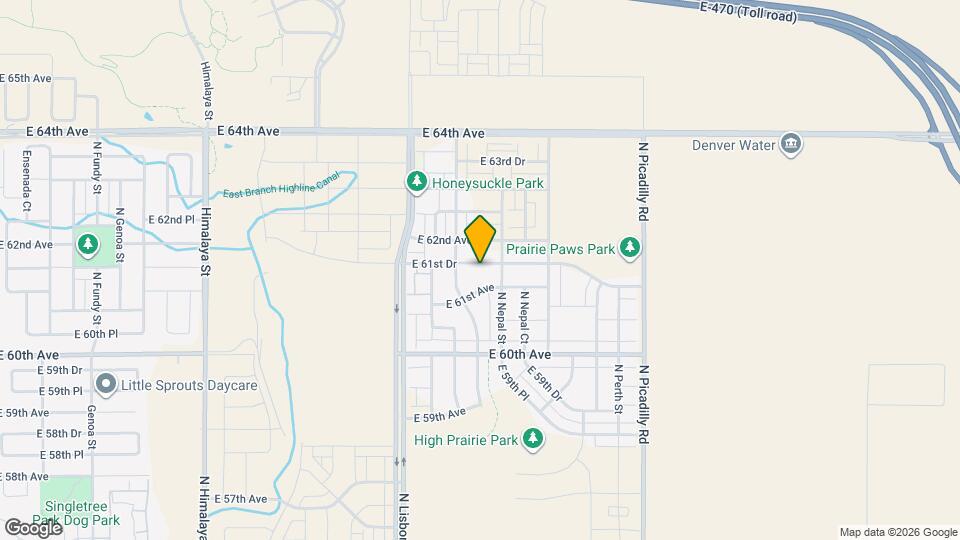 21098 E 61st Dr Mapa y Detalles de la Ubicación
