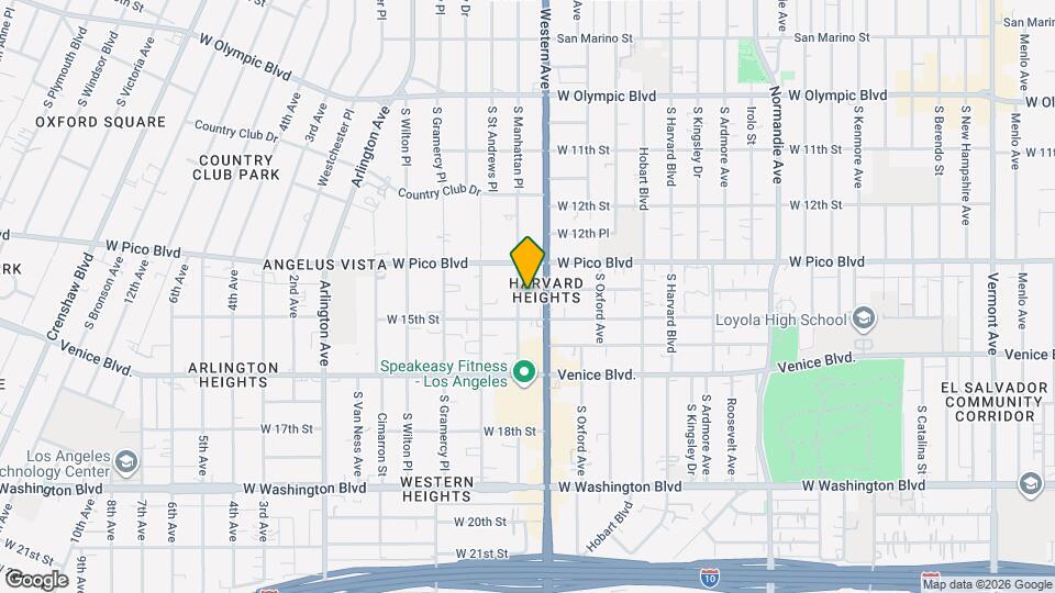 1404 S Manhattan Pl Map and Location Details