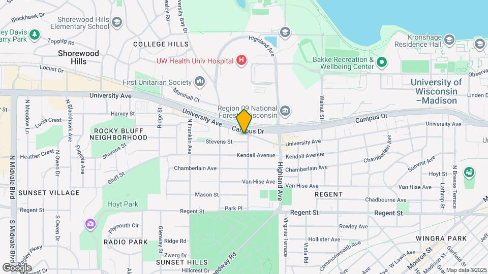 2601 University Ave Mapa y Detalles de la Ubicación