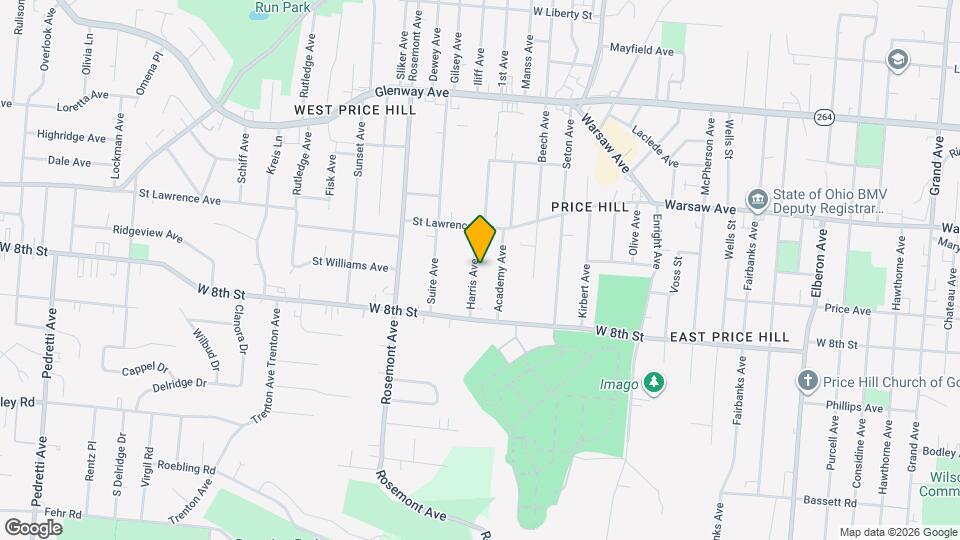 836 Harris Ave Map and Location Details