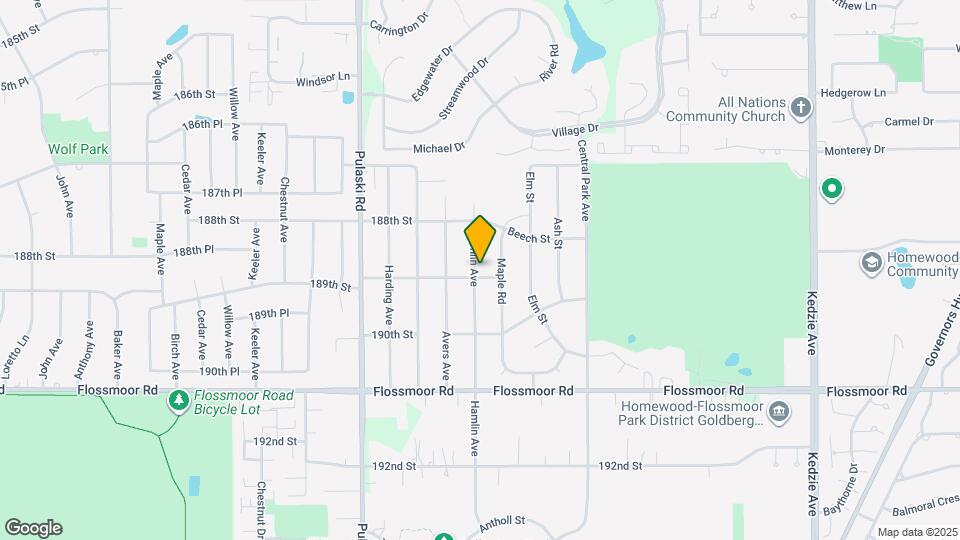 837 Hamlin Ave Map and Location Details