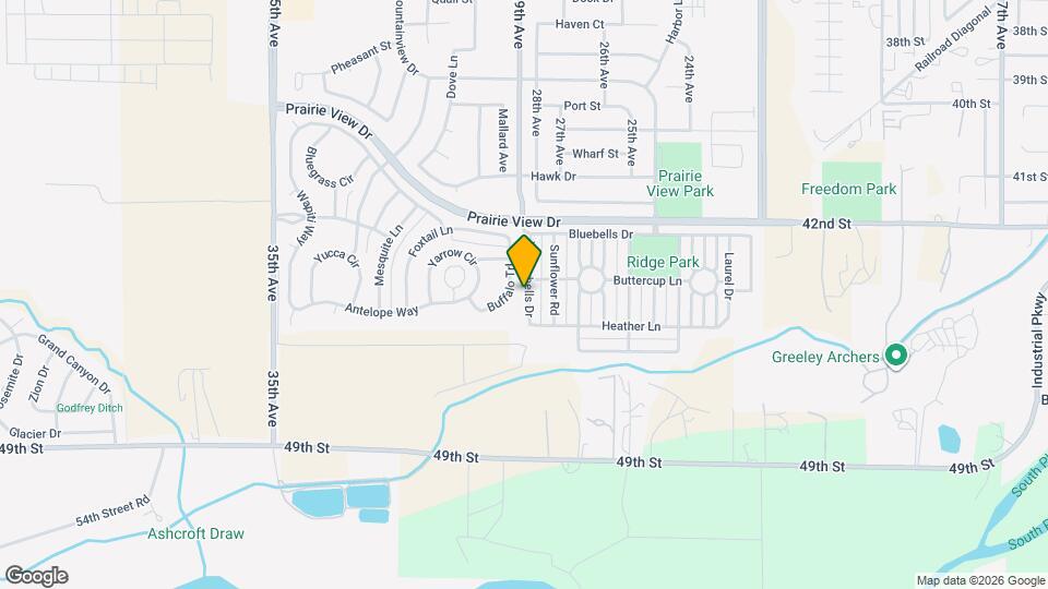 Excellent 3-Bedroom Home in Evans With Great Backyard & Attached Garage! Map and Location Details