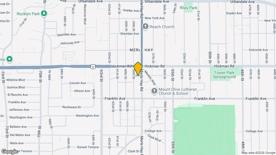 5810 Francis Ave Map and Location Details