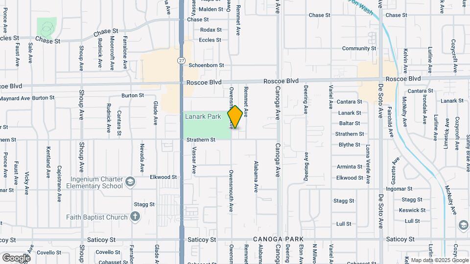 8016 Owensmouth Ave Mapa y Detalles de la Ubicación