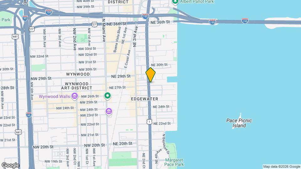 2701 Biscayne Blvd Mapa y Detalles de la Ubicación