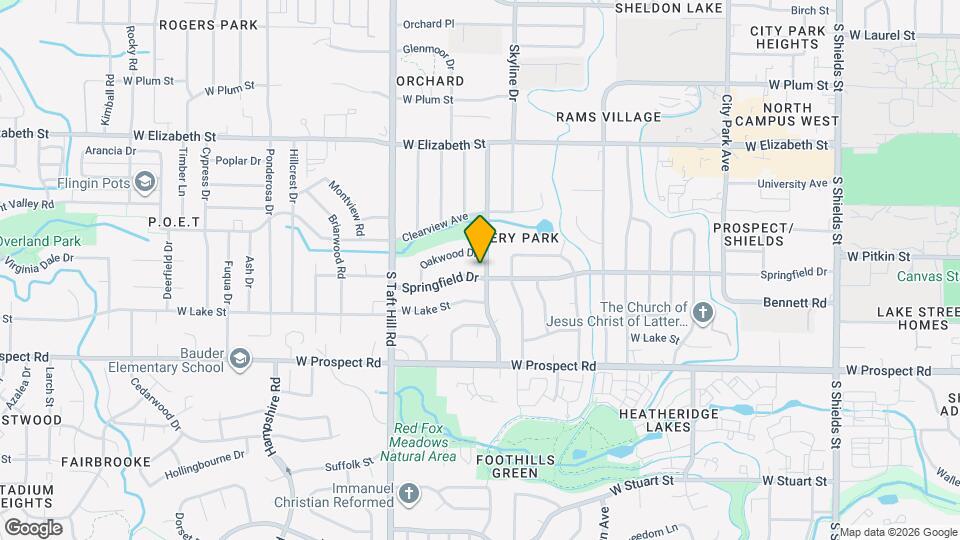 1207 Castlerock Dr Mapa y Detalles de la Ubicación