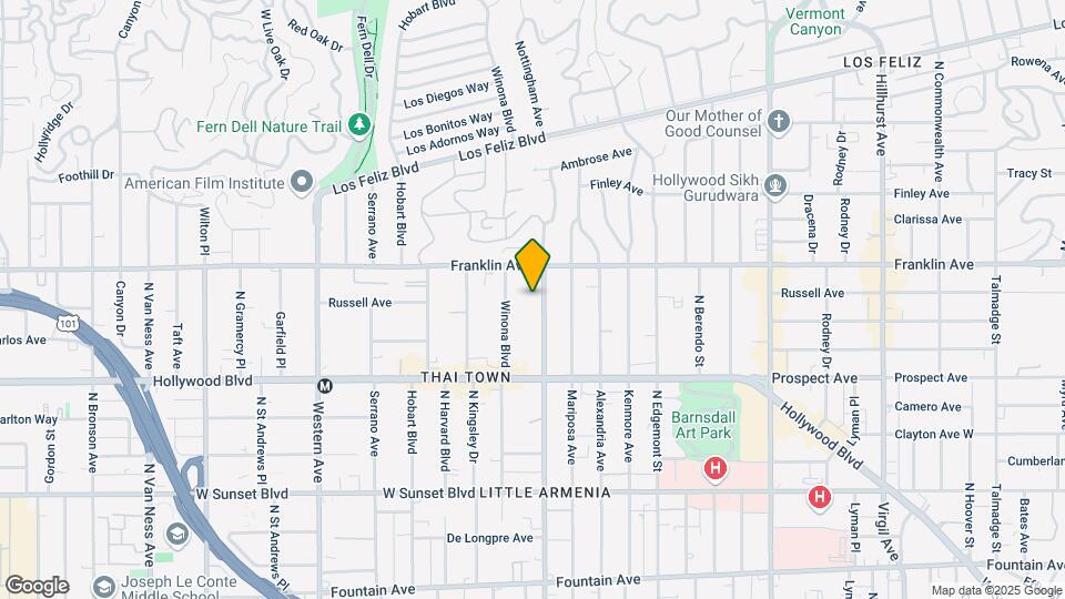 1827 N Normandie Ave Mapa y Detalles de la Ubicación