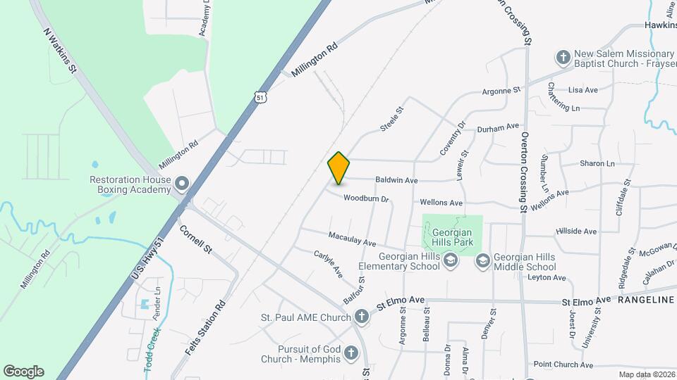 1758 Woodburn Dr Map and Location Details