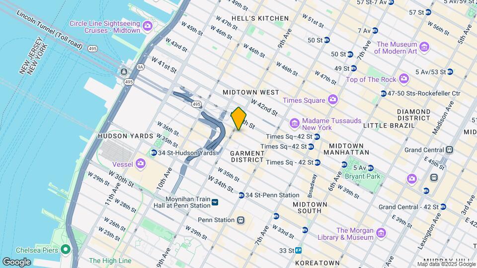 352 W 39th St Map and Location Details
