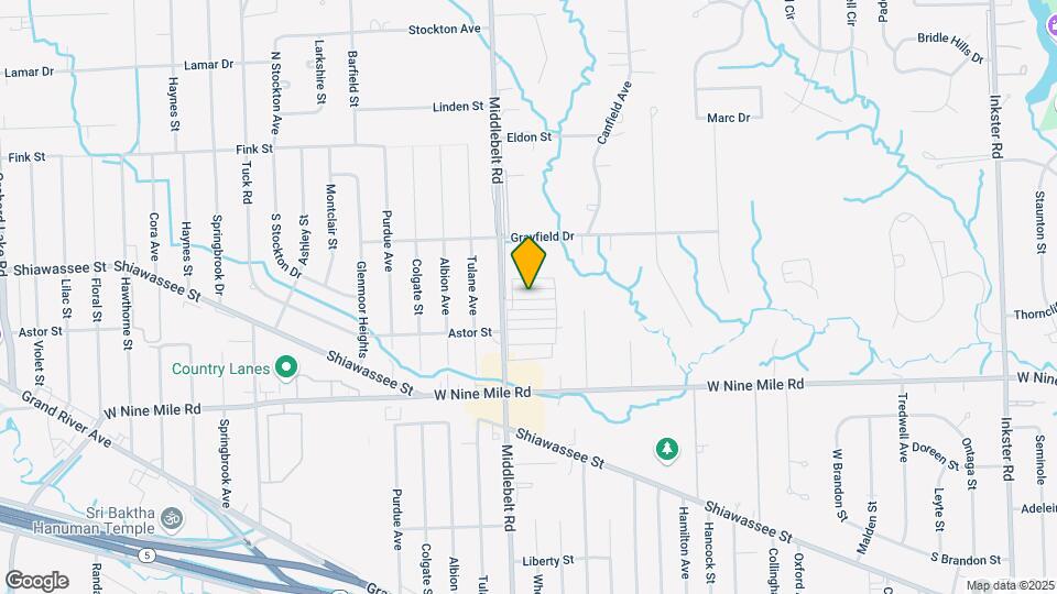 22600 Middlebelt Rd Map and Location Details