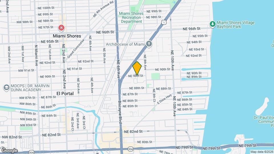 734 NE 90th St Map and Location Details