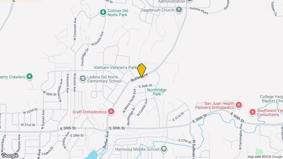 3848 N Butler Ave Map and Location Details