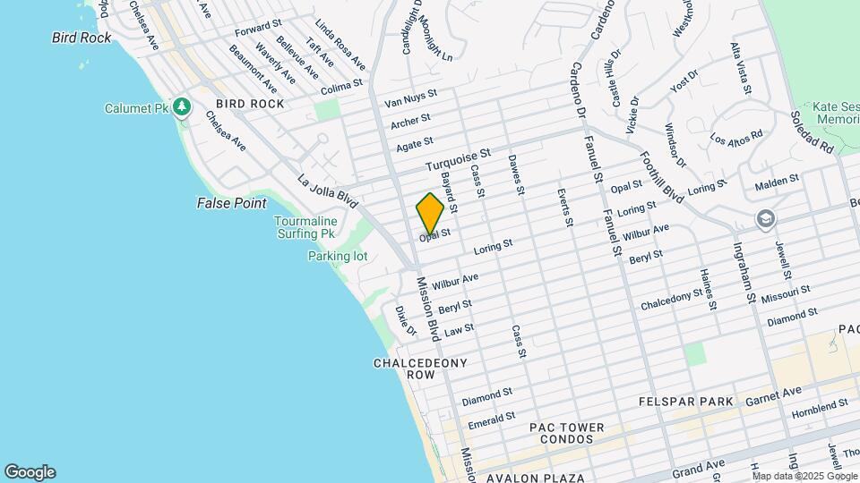 835 Opal St Map and Location Details