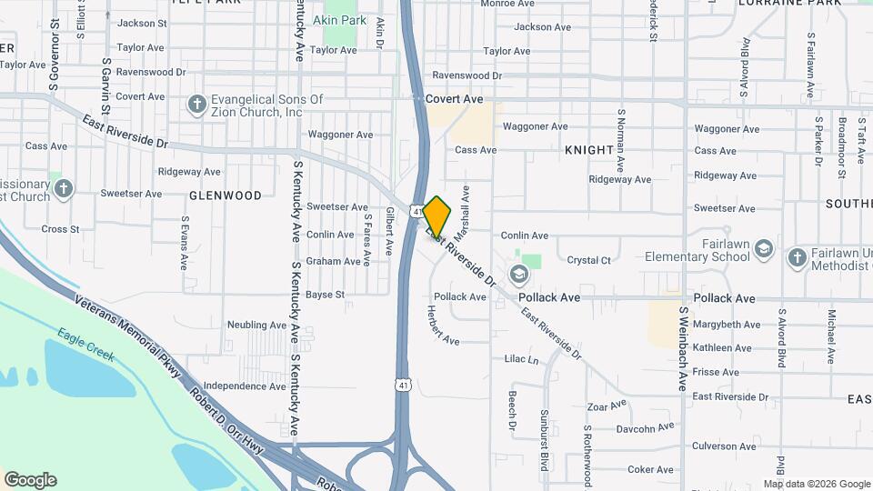 1237 E Riverside Dr Map and Location Details