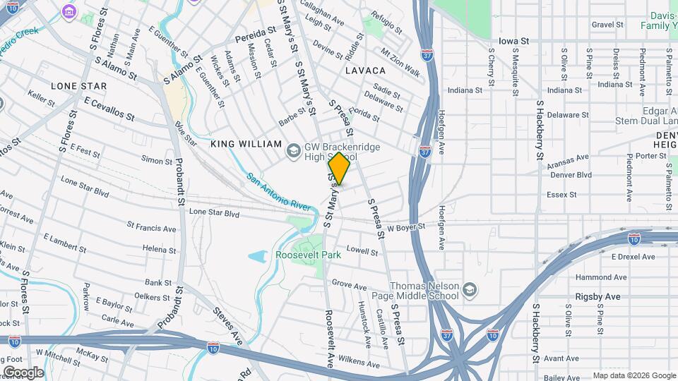 1722 S St Mary's St Map and Location Details