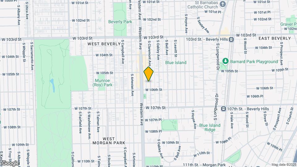 10536 S Claremont Ave Map and Location Details