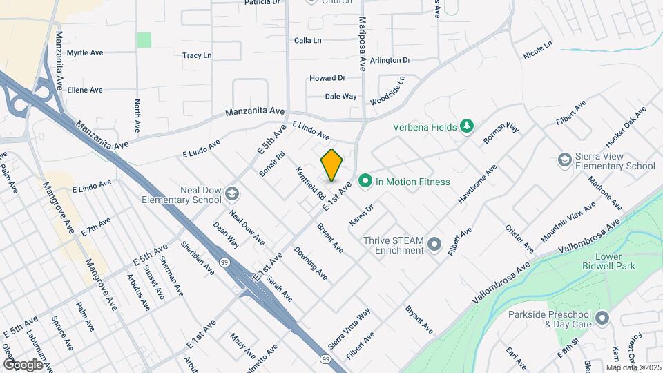 1274 E 1st Ave Mapa y Detalles de la Ubicación