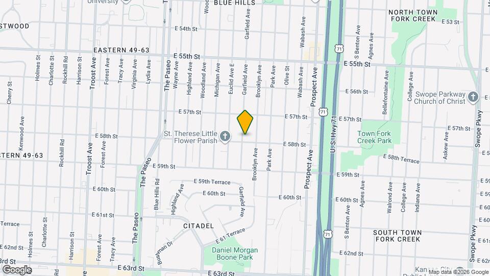 2100 E 58th St Map and Location Details