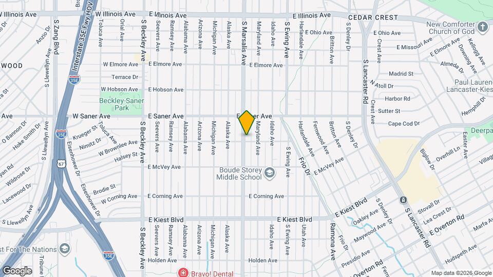 2842 S Marsalis Ave Map and Location Details