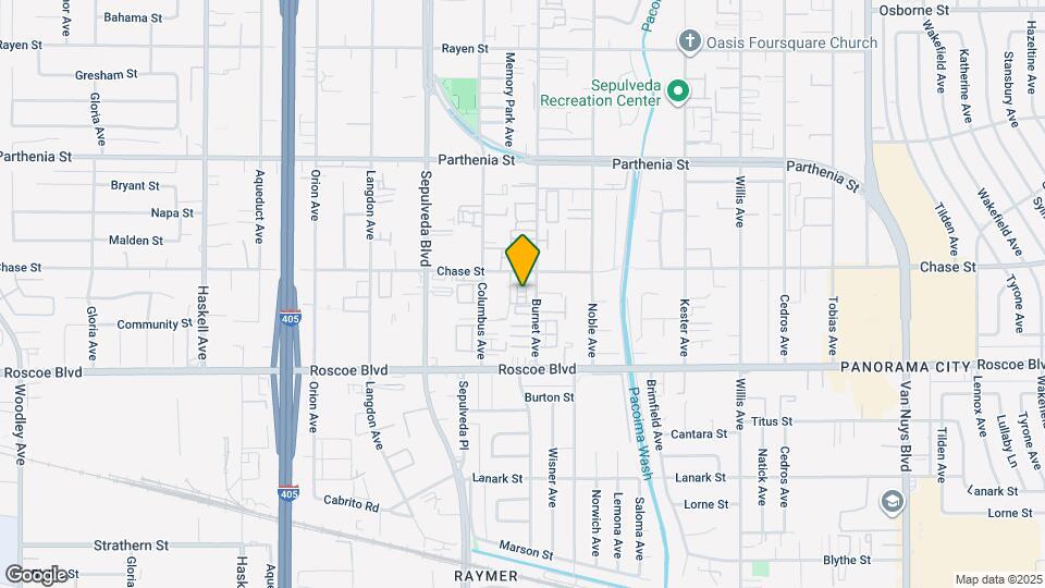 8435 Burnet Ave Map and Location Details