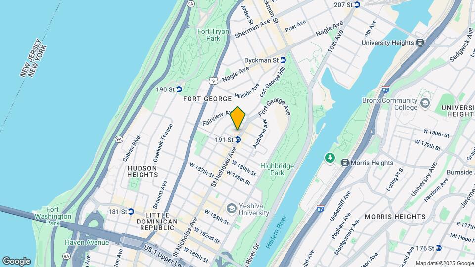 1631-1637 Saint Nicholas Ave Mapa y Detalles de la Ubicación