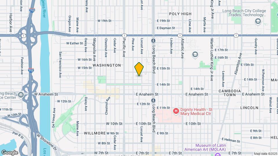1439 Locust Ave Map and Location Details